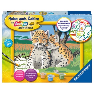 Ravensburger Malen Nach Zahlen 28486 - Kleine Leoparden - Kinder Ab 9 Jahren