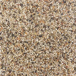 Terralith Steinteppich Marmor Komplett-Set für 1qm - Körnung: fein - 2-4mm mit Polyurethan Bindemittel - für Außen in grau (natura)