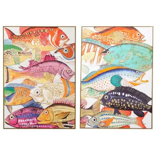Kare Fisch Leinwand 50x40 cm