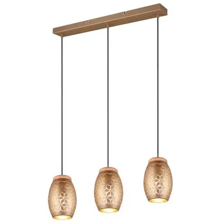 meine wunschleuchte Reality Leuchten 3-flg. dimmbar 71 cm braun