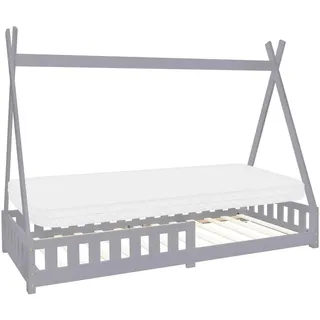 ML-Design Kinderbett Tipi 90 x 200 cm Kiefer grau