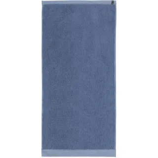 ESSENZA Handtuch Connect Organic Lines Uni Frottier Blau, 70x140 cm