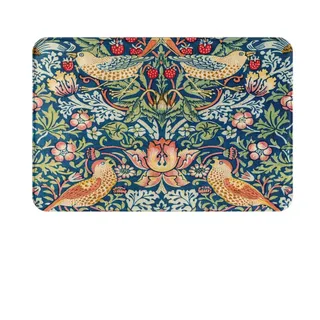 Ansouyi William Morris Badematte, Erdbeerdieb, Blumenmuster, Badezimmerteppich, rutschfest, waschbar, Bodenmatte, für Küche, Schlafzimmer, 50,8 x 76,2 cm