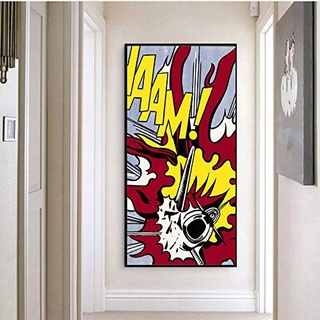HLSHOE Roy Lichtenstein Abstract Poster Pop Art Canvas Malerei Wandkunst Bilder for Wohnzimmer Große Größe Kein Rahmen (Color : Roy Lichtenstein 57, Size : 20x40cm)