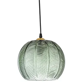 Bloomingville Pendelleuchte Pendellampe aus Glas, ohne Leuchtmittel, Elegante Glas-Pendelleuchten für stilvolle Akzente in Ihrem Zuhause grün Ø 22 cm