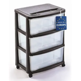 m home by mazzei mondex M-Home XXL Schubladenrollwagen mit 3 Schüben in grau "PLS6220"