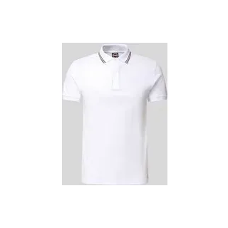 Slim Fit Poloshirt aus Baumwolle, Weiss, S