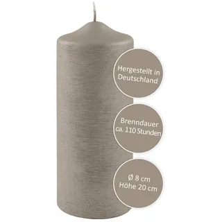 Fink Stumpenkerze 20 cm grau
