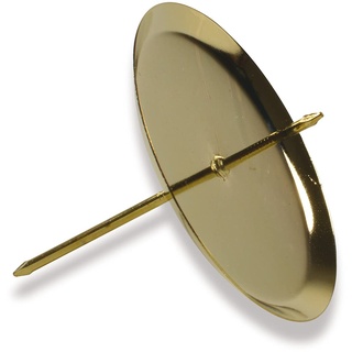 Riffelmacher & Weinberger Riffelmacher 10750 - Adventskerzen-Halter, 4 Stück im Beutel, Durchmesser 6 cm, aus Metall, Gold, Kerzen-Stecker, Adventskranz, Gesteck, Dekoration, Weihnachten, Advent