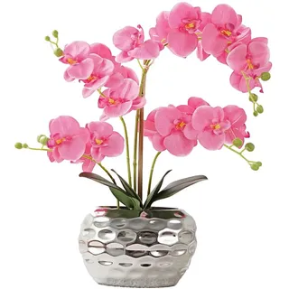 QOKLIYUI Künstliche Orchidee im Topf, realistisches Aussehen und breite Anwendungsmöglichkeiten. Künstliche Blumen zur Dekoration, künstliche Blumen, Rosa