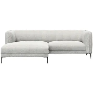 Livetastic Eckcouch Webstoff 5-Sitzer Dunkelgrau