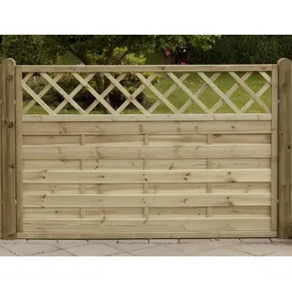 Plus Zaun Bergen mit Rankgitter 180 x 120 cm druckimprägniert