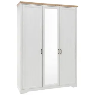 Sconto Drehtürenschrank Jasmin II 164 x 220 x 64 cm Braun/Weiß
