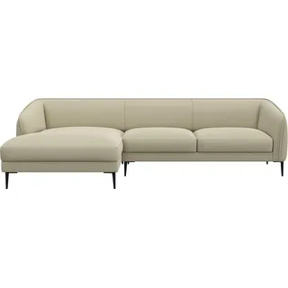 FLEXLUX Ecksofa Belle Designsofa, L-Form, B/T 288/149 cm, Skandinavisches Design, In hochwertiger Verarbeitung beige|braun