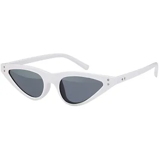 BEZLIT Eyewear Retrosonnenbrille Rundglas Designer Damen Sonnenbrille (1-St) mit blauen, grünen und rosa Linsen weiß