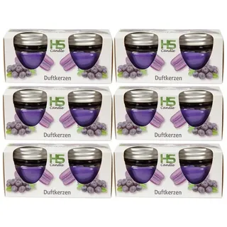 HS Candle Duftkerze Macaron Kerzen 12er Pack Blueberry