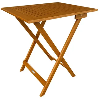 Juskys Juskys® Beistelltisch Zadar XL - Klappbar für platzsparende Nutzung, aus geöltem Akazienholz, ideal für Garten und Balkon, 60x58x76 cm