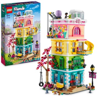 LEGO 41748 Friends Heartlake City Gemeinschaftszentrum, Puppenhaus mit 6 Mini-Puppen inkl. Hundefigur, Modular Building-Spielzeug für Mädchen und...