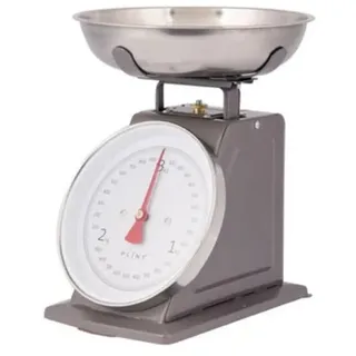 Plint Küchenwaage Küchenwaage Retro Plint Vintage Waage Analoge aus Metall grau