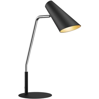 Lucande Tischlampe 'Wibke' (Skandinavisch) in Schwarz aus Metall u.a. für Wohnzimmer & Esszimmer (1 flammig, GU10) - Tischleuchte, Schreibtischlampe, Nachttischlampe, Wohnzimmerlampe