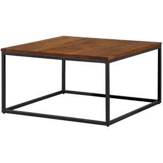 MASSIVMOEBEL24.DE Couchtisch Wildeiche Beige 80 x 43 x 80 cm