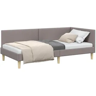 vidaXL Eckbettgestell 80 x 200 cm Taupe