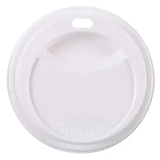 Franz-Mensch Becherdeckel 40036, Einweg, Plastik, rund, Ø 8 cm, weiß, 100 Stück