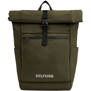 Tommy Hilfiger Laptop Rucksack TH Monotype Rolltop 16" army green