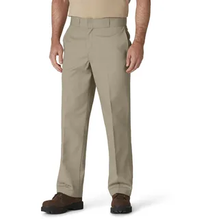 Dickies Herren Slim Straight Work Pants Sporthose, Beige (Light Khaki), 33W x 30L - 33W / 30L