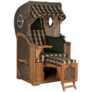 Strandkorb Düne Single Bullauge Teak PE Grey Dessin 506