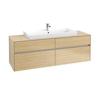 Waschbeckenunterschrank 160 x 55 cm Nordic Oak