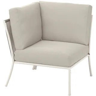 IKEA SEGERÖN Eckelement mit Kissen für draußen weiß/beige/Frösön/Duvholmen beige 62x44 cm\62x62 cm\62x62 cm