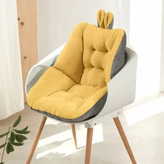 Sitzkissen Mit Rückenlehne, Steißbeinkissen, Ergonomisches Anti-dekubitus-kissen Zur Linderung Von Rückenschmerzen, Stuhlkissen Für Büro, Auto, Boden (gelb, 45x45cm)