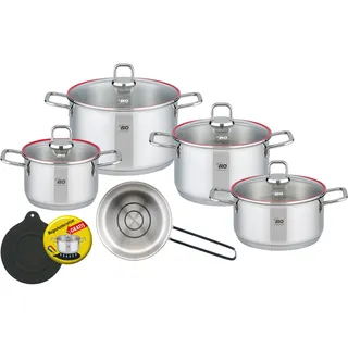 ELO Excellent Topf-Set 6-tlg. 3 x Fleischtopf + Bratentopf + Kasserolle  inkl. Untersetzer