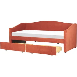 Beliani Tagesbett mit 2 Schubladen Lattenrost 90 x 200 cm