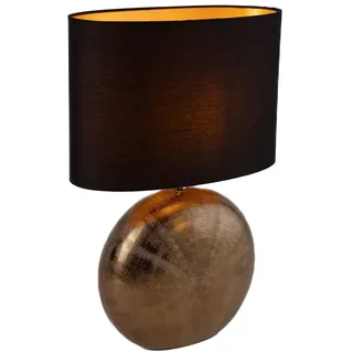 Honsel - Landhaus I Vintage Rustikale Tischleuchte I Tischlampe I Lampe I Leuchte Bronze mit Schwarz 53 cm - Kygo I Wohnzimmer I Schlafzimmer - Ker... - Bronze