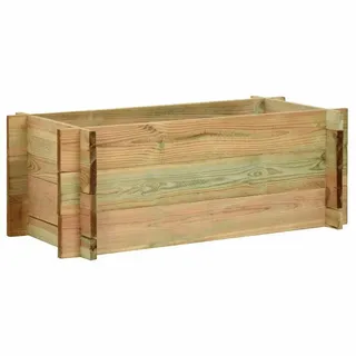 vidaXL Garten Hochbeet Grün 120 x 80 x 32 cm Braun