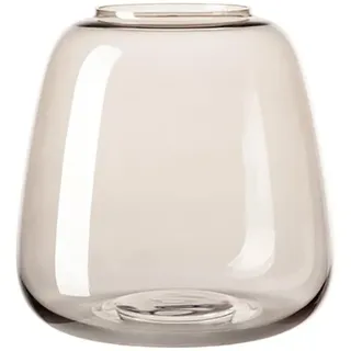 Fink SUNDAY grau, H:19cm Ø:18cm, Glas, Vasen, mundgeblasen