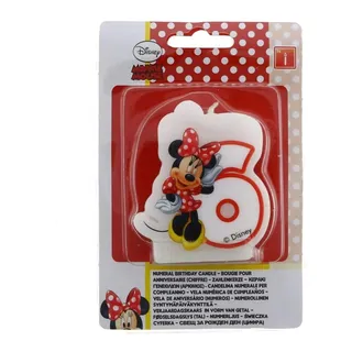 Disney Geburtstagskerze Minnie Maus-Zahl 6