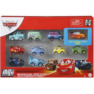 Mattel Disney Pixar Cars - Mini Racers Derby Racers Serie 10er-Pack Kleine Metall-Autos aus dem Film, Spielzeug ab 3 Jahren, Modell sortiert GKG08