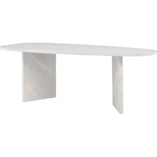 FURNLUX Esstisch Gronvik Marmor Grau 100cm / Hauptfarbe: Grau / Abmessungen: 100 x 220 x 75 cm - Grau