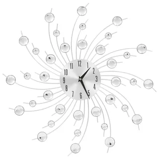 vidaXL Wanduhr 50,0 cm NA silberfarben