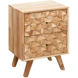 KADIMA DESIGN Nachtschrank 44 x 35 x 61 cm Beige