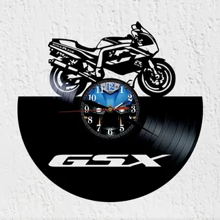 VINY WOODY Wanduhr Vinyl Disc Straße Motorrad Superbike Japan