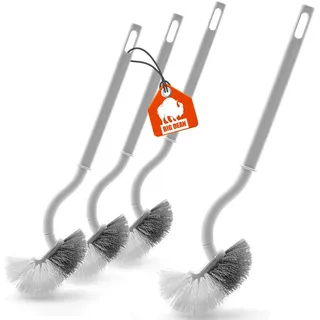 BigDean WC-Bürste 4er Set Weiß/Silber
