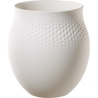 Villeroy & Boch Manufacture Collier blanc Vase Perle groß 16,5x16,5x17,5cm