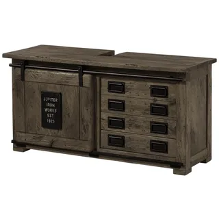 Massivmoebel24 Waschbeckenunterschrank 120 x 60 x 40 cm Grau
