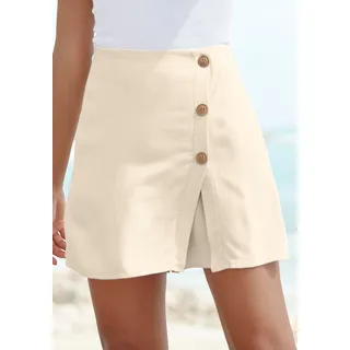 Hosenrock VIVANCE Gr. 38, beige Damen Röcke Miniröcke mit Zierknöpfen, sommerlicher Skort Bestseller