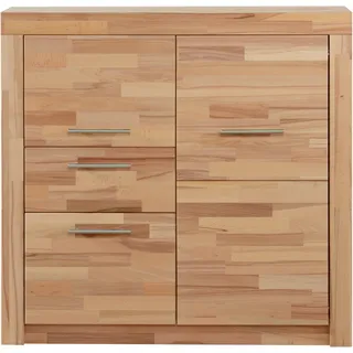 Kommode VOGL MÖBELFABRIK "Toronto", beige (kernbuche teilmassiv), B:100cm H:98cm T:35cm, Sideboards, Kommode, in 2 Breiten, teilmassiv, Rahmenoptik, Made in Germany