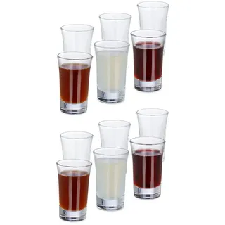 Relaxdays Schnapsglas 0,07 l 12-tlg.